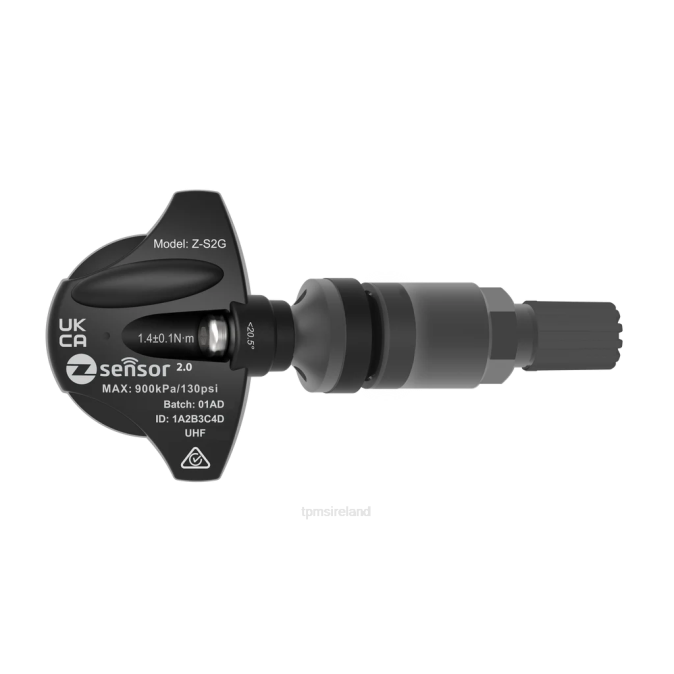 TPMS tool Ireland - V42V890 Volkswagen OE Replacement TPMS Sensor - OE P/N 3AA907275D, 3AA907275 Freq 433Mhz Metal Valve Stem - Dark Gray